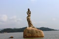 Coast of Xianglu BayÃ¢â¬âFisher Girl Statue Royalty Free Stock Photo